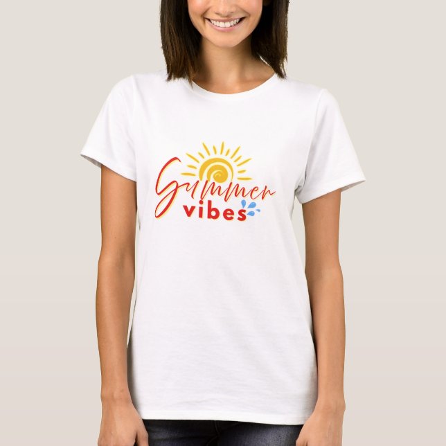 "summer vibes" t-shirt (Devant)