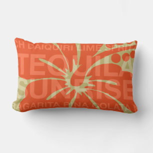 Summer Words Cocktails et Hibiscus Coussin