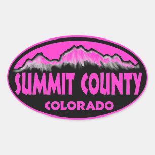 Summit Comté Colorado stickers oval rose