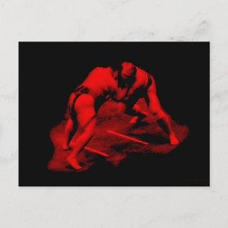 "Sumo en colère" - Carte postale