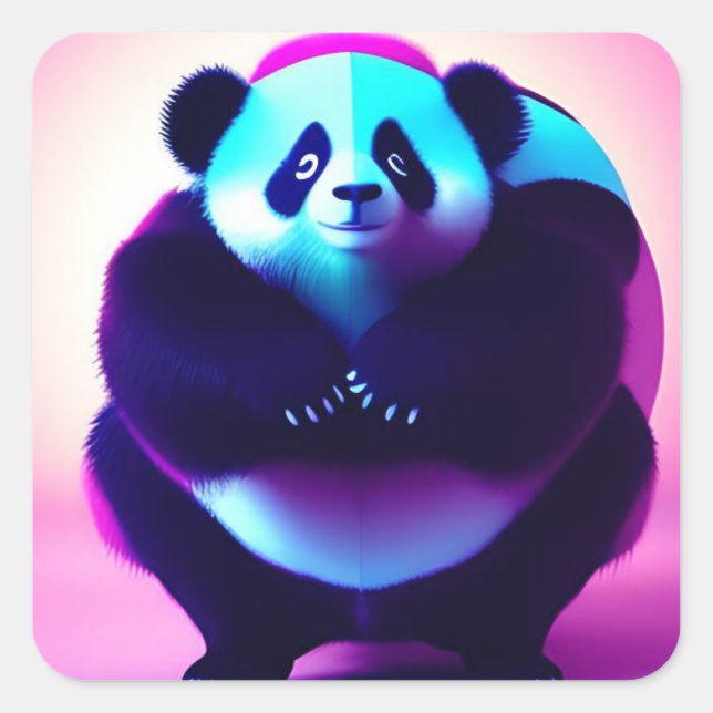 Sumo Panda Le Gnasher Bambou, Stickers (Devant)