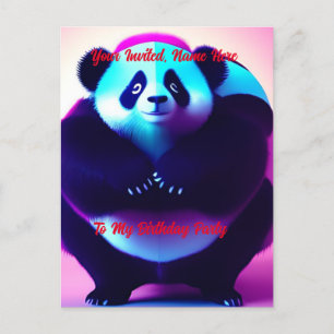 Sumo Panda The Bamboo Gnasher, Carte Postale Invit