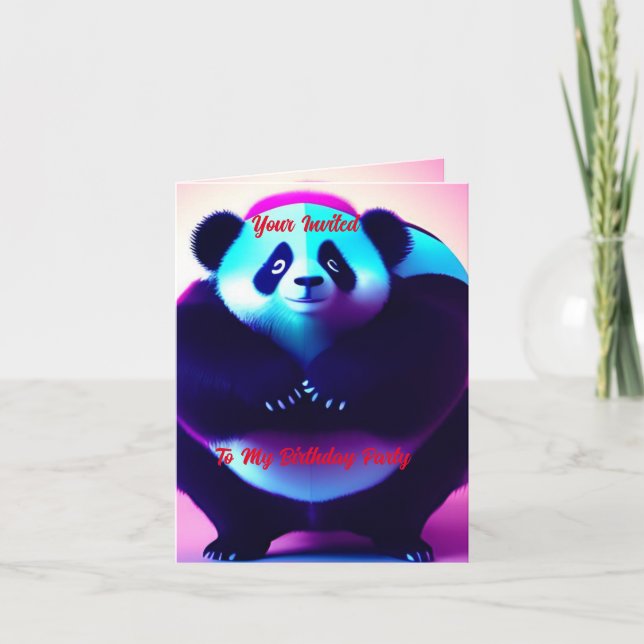 Sumo Panda The Bamboo Gnasher, Invitation Annivers (Devant)