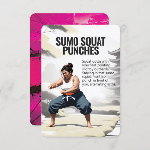 Sumo Squat Punches carte de remise en forme avec s