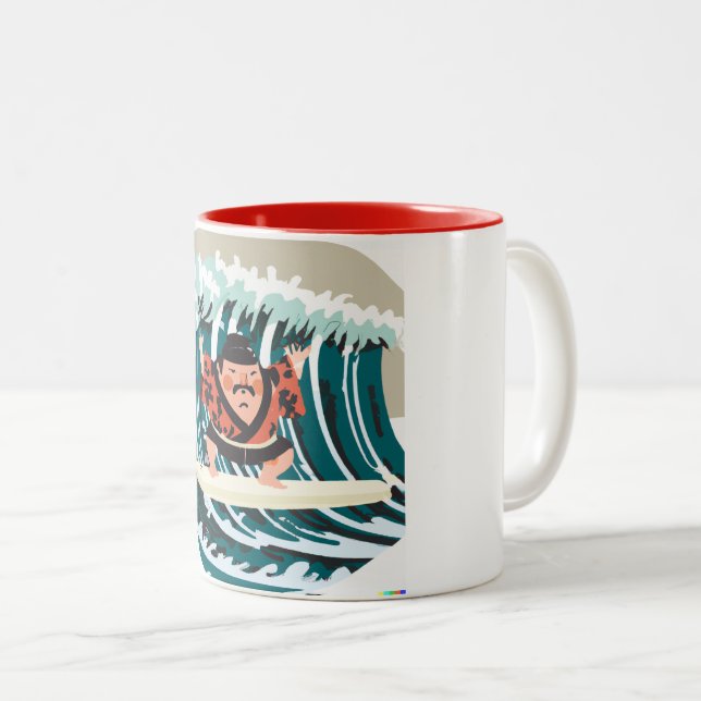 Sumo Surfer Wave Rider Coffee Mug (Devant droit)
