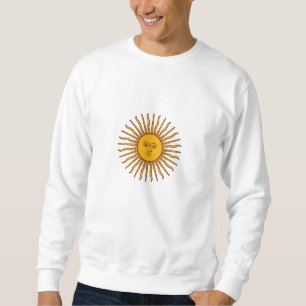 Sun d'or de sweatshirt de drapeau de mai Argentine