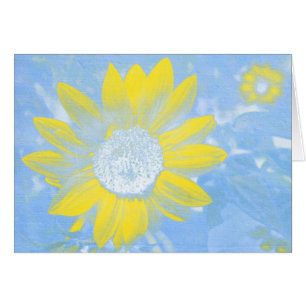 Sun et carte de tournesol de ciel