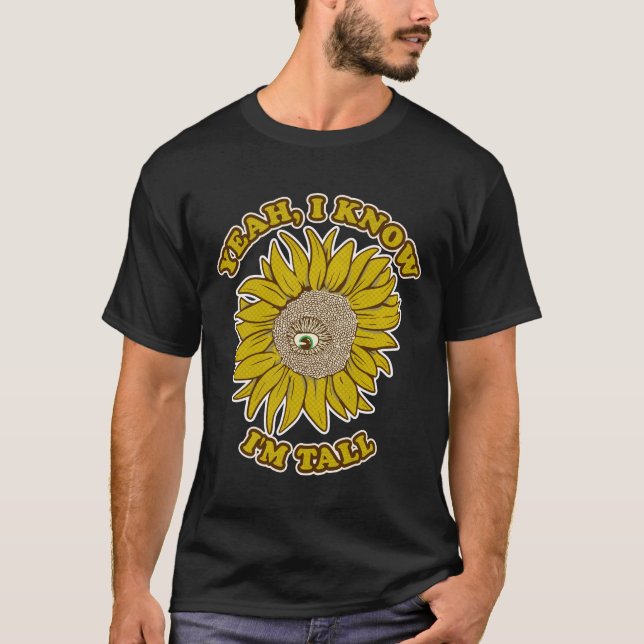 Sun Flower Funny personne haute T-shirt (Devant)