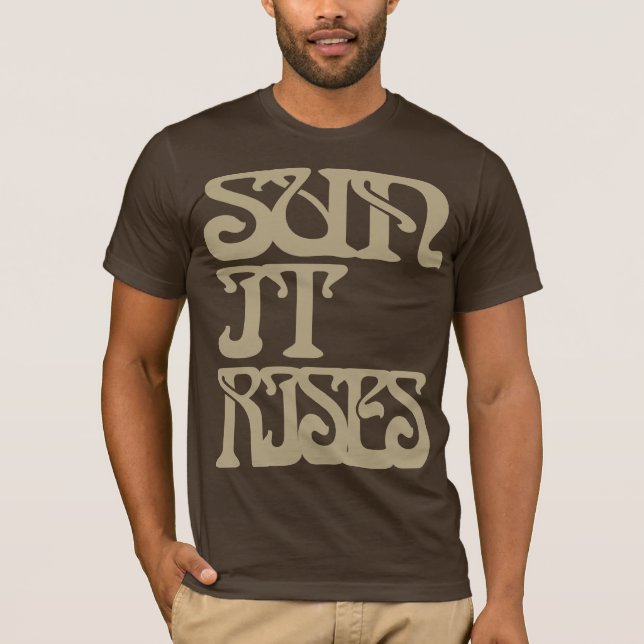 Sun il se lève T-shirt Brown (Devant)