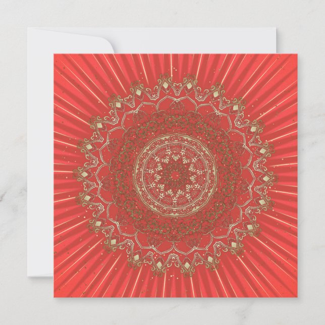 Sun Mandala - Carte de voeux, Invitation, (Devant)