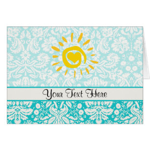 Sun mignon ; Damassé turquoise