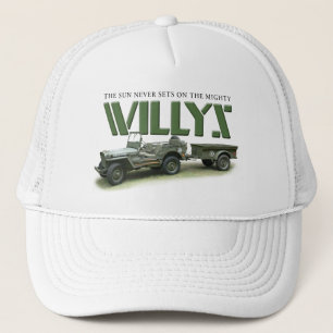 Sun ne place jamais sur le casquette de Willys