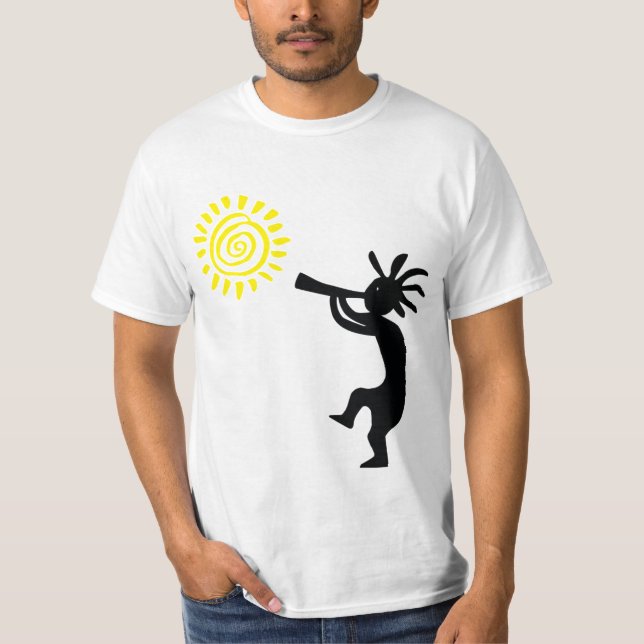 Sun Petroglyphs Kokopelli T-Shirt (Devant)