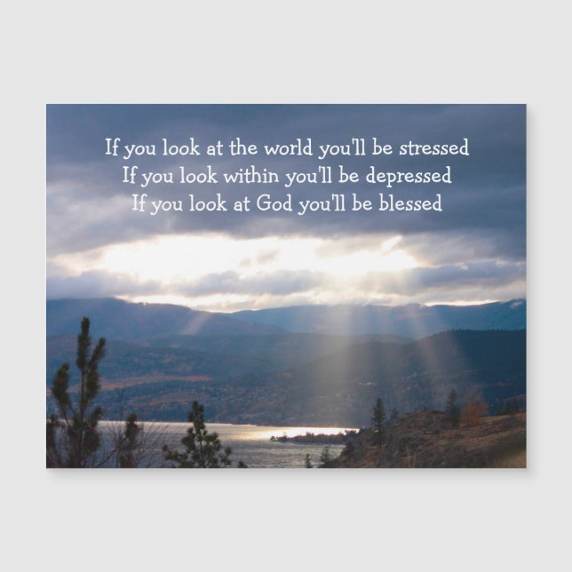 Sun Rays Lakeshore Storm Clouds Look at God Post (Devant)