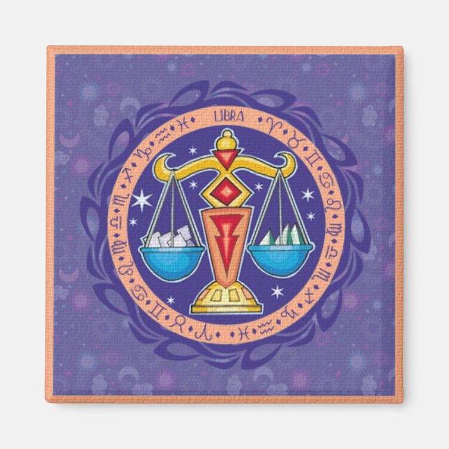 Sun Sign Libra Magnet (Devant)