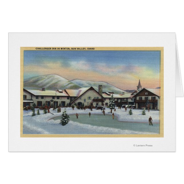 Sun Valley, ID - Challenger Inn en hiver (Devant horizontal)