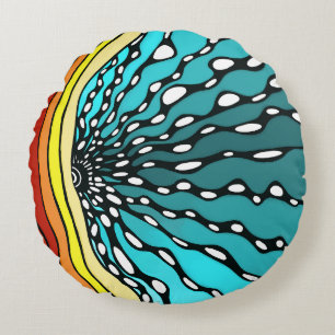 Sunburst coussin arc-en-ciel décoration intérieur