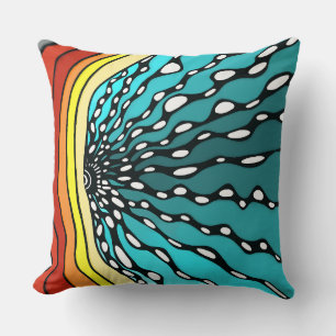 Sunburst coussin arc-en-ciel décoration intérieur