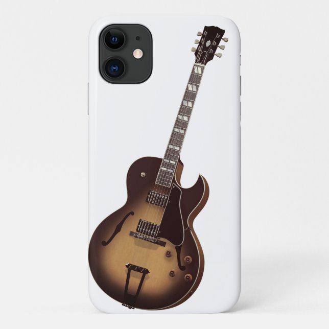 Sunburst Electric Guitar iPhone 11 coque (Dos)