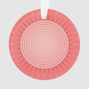 Sunburst géométrique moderne - Coral profond rose