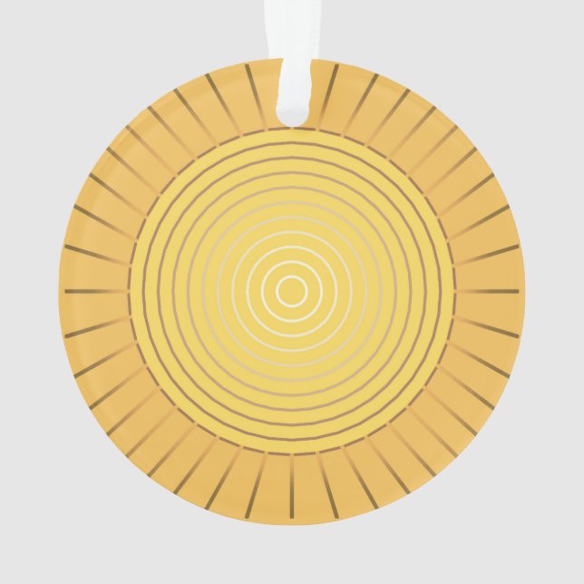Sunburst géométrique moderne - Or de moutarde / Ja (dos)