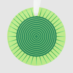 Sunburst géométrique moderne - Vert émeraude et ch