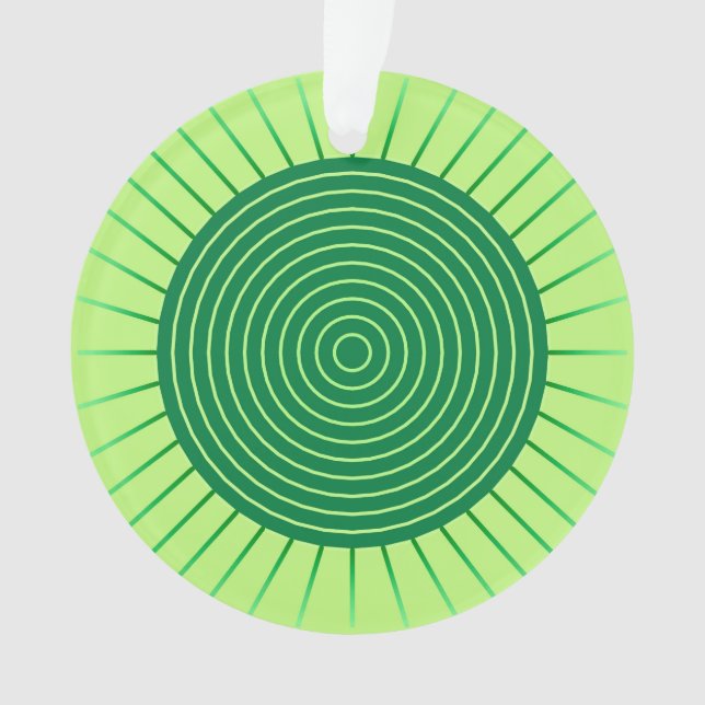 Sunburst géométrique moderne - Vert émeraude et ch (devant)