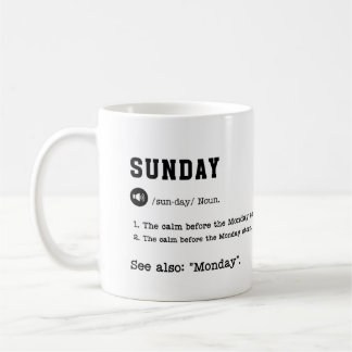 SUNDAY Mug - Drôle Week-end Terminant Mug