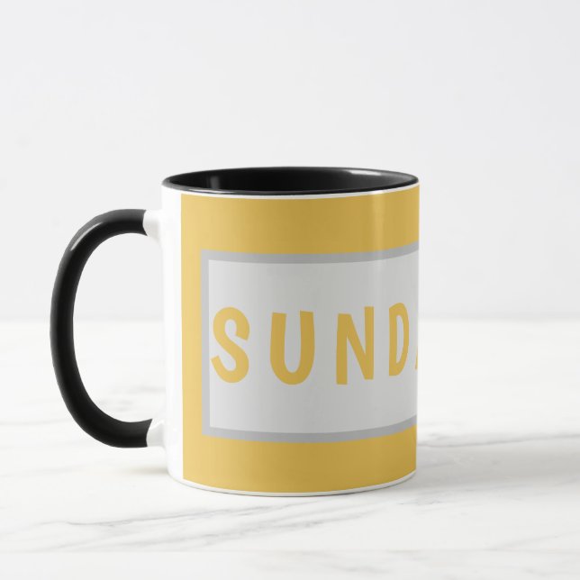 Sunday Today – Minimal Coffee Mug Design (Gauche)