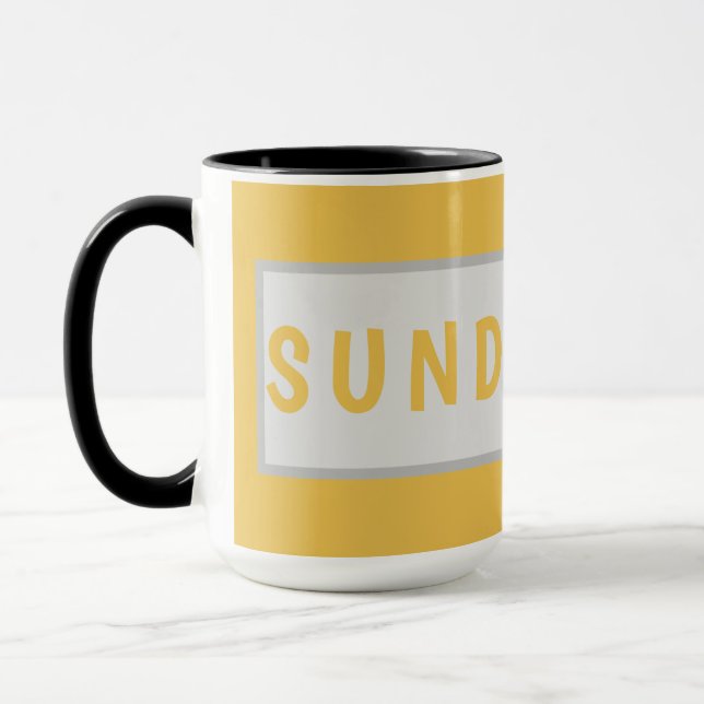 Sunday Today – Minimal Coffee Mug Design (Gauche)