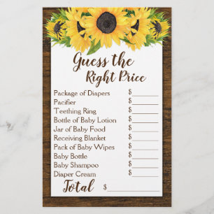 Sunflower 2 Jeux de douche Guess Prix & Baby Food