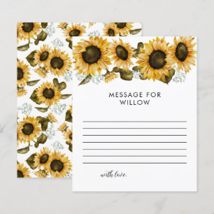 Sunflower Anniversaire heure Capsule Message Card