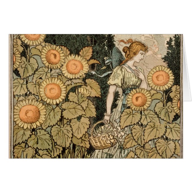 Sunflower Art Nouveau Jardin Grasset Femme (Devant horizontal)