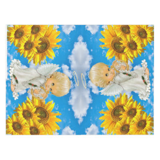 Sunflower Baby Angel Floral Sky Nappe