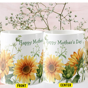 Sunflower Bonne fête des mères café Mug