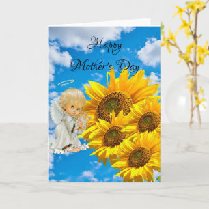 Sunflower Bonne fête des mères Carte de voeux plié