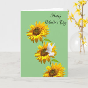 Sunflower Bonne fête des mères Carte de voeux plié