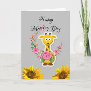 Sunflower Bonne fête des mères Carte de voeux plié
