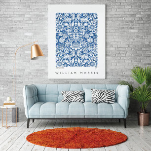 Sunflower Design in Blue William Morris Poster