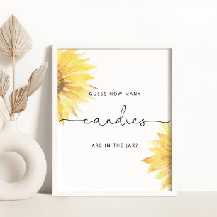 Sunflower Devinez combien de bonbons Poster