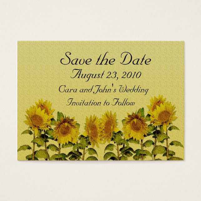 Sunflower Enregistrer la carte Date (Devant)