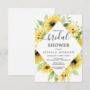 Sunflower Garden Carte d'invitation pour la douche
