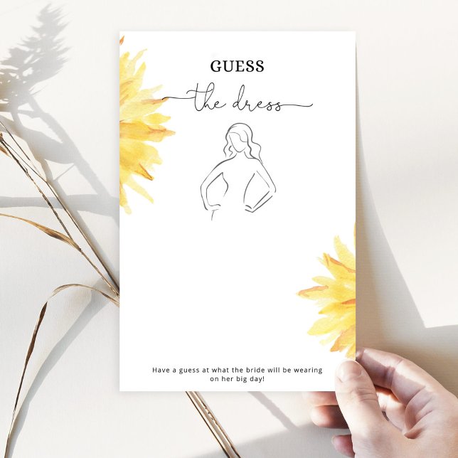Sunflower Guess la robe jeu de douche nuptiale (Créateur téléchargé)