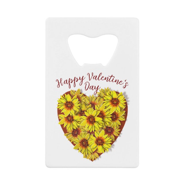 Sunflower Heart Bottle Opener (Devant)
