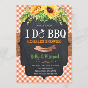 Sunflower I DO bbq invitation