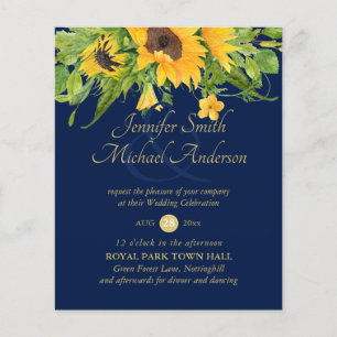 Sunflower Marine Pays Bleu Mariage floral Invitati