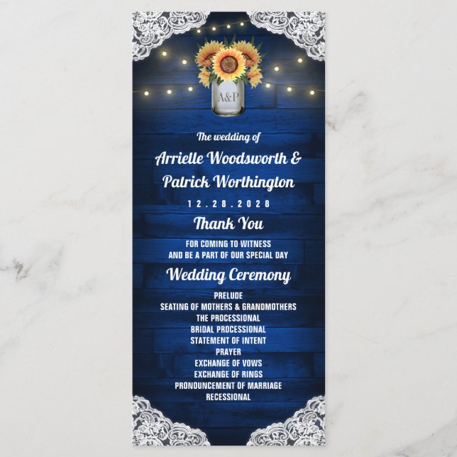 Sunflower Mason Jar Dentelles en bois Programmes d (Devant)