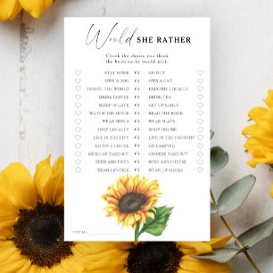 Sunflower nite douche nuptiale préférerait-elle jo