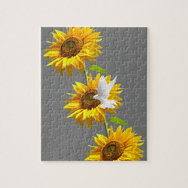 Sunflower Puzzles Floral Dove (Vertical)