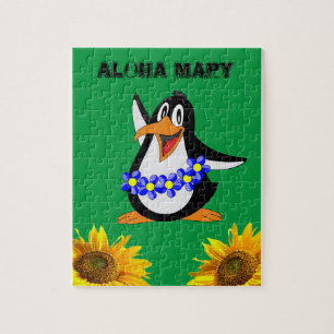 Sunflower Puzzles Floral Penguin